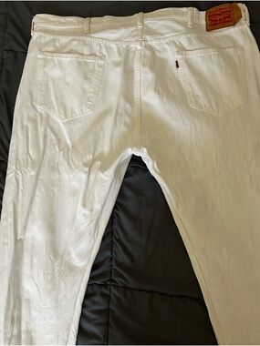 Levi's Brown Leather Patch Jeans with Red Logo